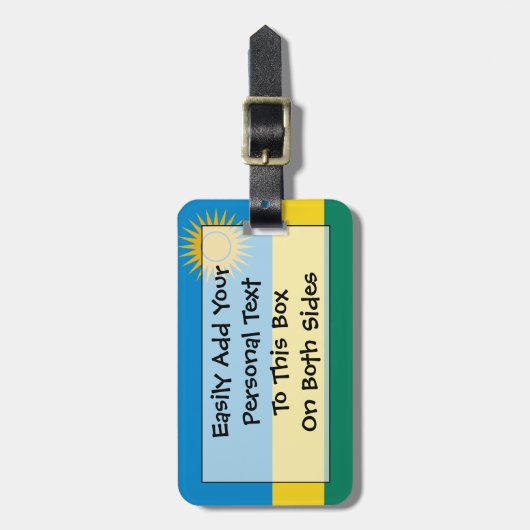 Flag Ruanda Easy ID Personal Gepäckanhänger (Vorderseite vertikal)