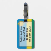 Flag Ruanda Easy ID Personal Gepäckanhänger (Rückseite vertikal)