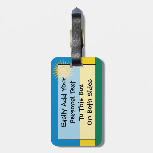 Flag Ruanda Easy ID Personal Gepäckanhänger (Rückseite vertikal)