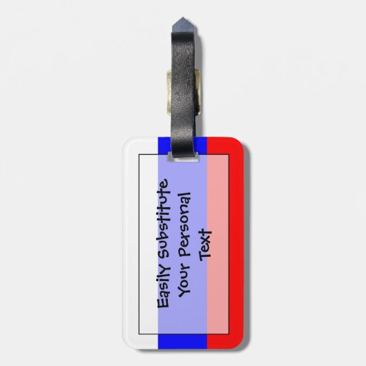 Flag Russland Einfache ID Persönliche Daten Gepäckanhänger (Rückseite vertikal)