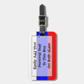 Flag Russland Einfache ID Persönliche Daten Gepäckanhänger (Vorderseite vertikal)