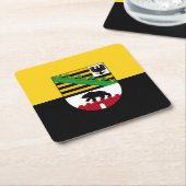 Flag Sachsen-Anhalt-Untersetzer Rechteckiger Pappuntersetzer (angewinkelt)