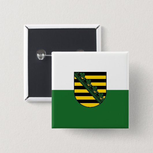 Flag Sachsen Button (Vorne & Hinten)