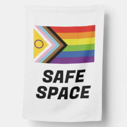 Flag "Safe Space LGBTQ Inklusiv Pride House"