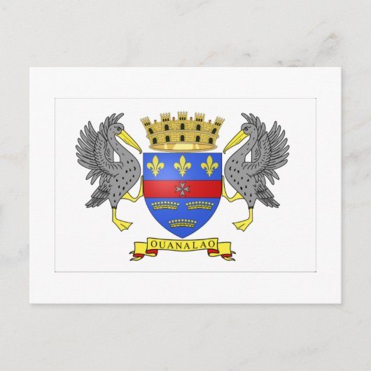 Flag Saint Barthelemy Postkarte (Vorderseite)