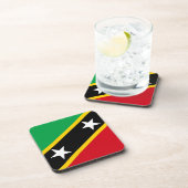 Flag Saint Kitts & Nevis Getränkeuntersetzer (Rechte Seite)