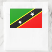 Flag Saint Kitts Nevis Rechteckiger Aufkleber (Tasche)
