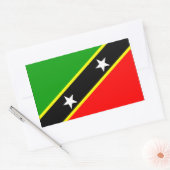 Flag Saint Kitts Nevis Rechteckiger Aufkleber (Umschlag)