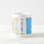 Flag Saint Lucia + Karte Tasse (Mittel)