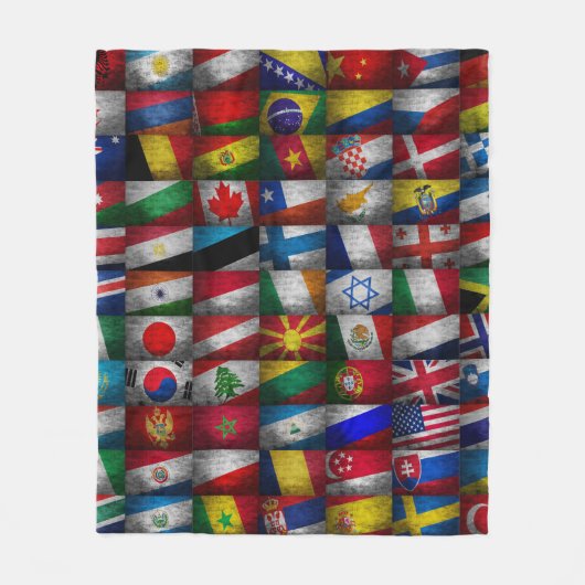 Flag-Sammlung Fleecedecke (Vorderseite)