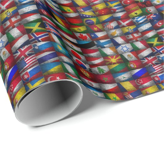 Flag-Sammlung Geschenkpapier (Rolleneckpunkt)