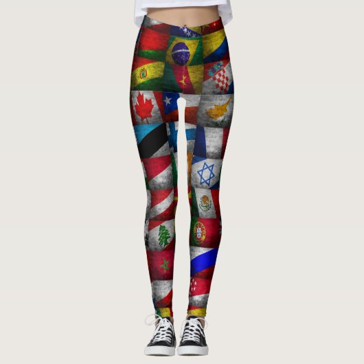 Flag-Sammlung Leggings (Vorderseite)