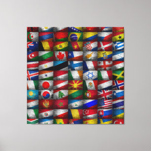 Flag-Sammlung Leinwanddruck