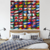 Flag-Sammlung Leinwanddruck (Insitu (Schlafzimmer))