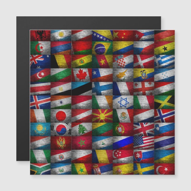 Flag-Sammlung Magnetkarte (Vorne/Hinten)