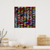 Flag-Sammlung Poster (Küche)