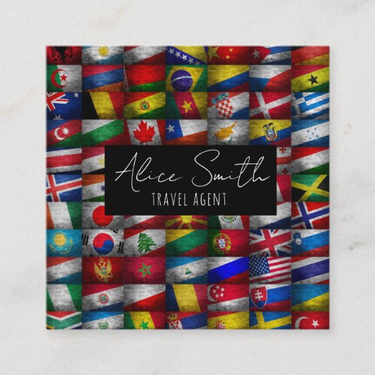 Flag-Sammlung Quadratische Visitenkarte (Vorderseite)