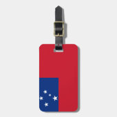 Flag Samoa Gepäckmarke mit Ledergurt Gepäckanhänger (Vorderseite vertikal)