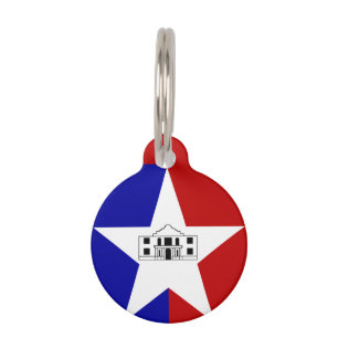 Flag San Antonio, Texas Pet ID Tag Haustiermarke
