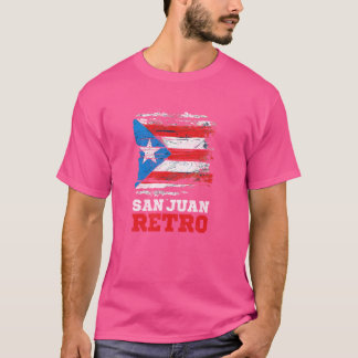 Flag San Juan Retro Design Puerto Rico T-Shirt