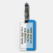 Flag San Marino Easy ID Persönlich Gepäckanhänger (Rückseite vertikal)