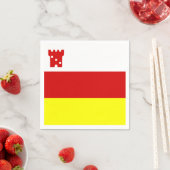 Flag Santa Barbara, Kalifornien Paper Napkins Serviette (Beispiel)