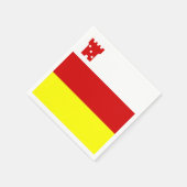 Flag Santa Barbara, Kalifornien Paper Napkins Serviette (Ecke)
