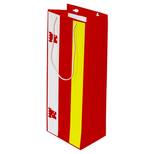 Flag Santa Barbara, Kalifornien Weinbeutel Geschenktüte Für Weinflaschen (Vorderseite Schrägansicht)