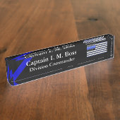 Flag "Saubere dünne blaue Linie" markieren Namensplakette (Seite)