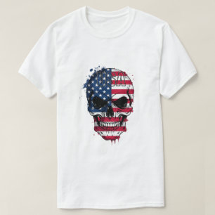 Flag-Schädel T-Shirt