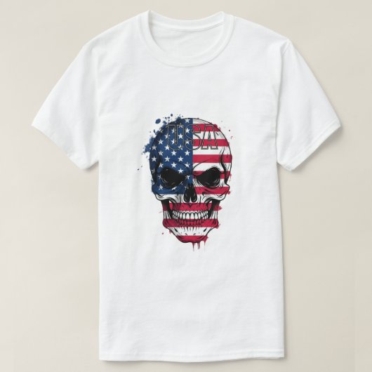 Flag-Schädel T-Shirt (Design vorne)