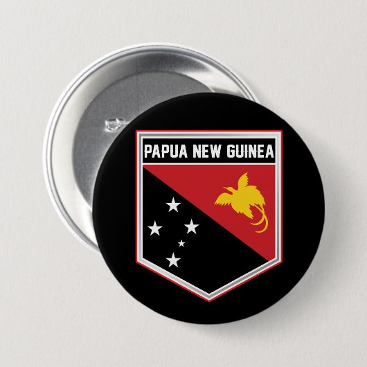 Flag-Schild für Papua-neue Guinea Button (Vorne & Hinten)