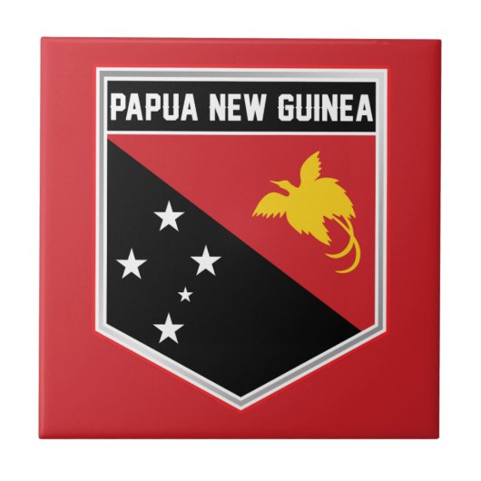 Flag-Schild für Papua-neue Guinea Fliese (Vorderseite)
