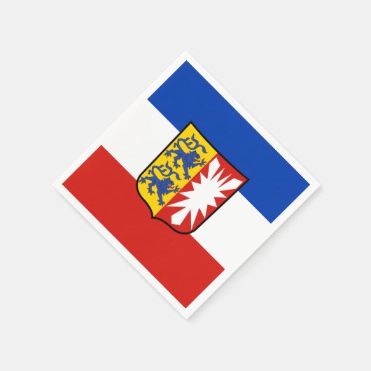 Flag Schleswig-Holstein Papier Napkins Serviette (Ecke)