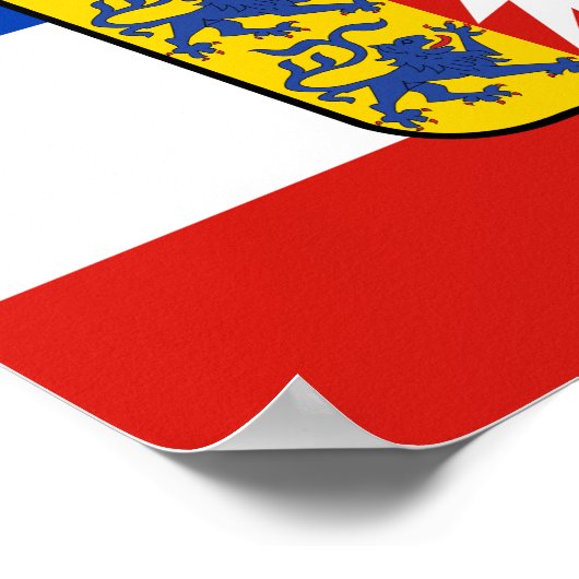 Flag Schleswig-Holstein Poster (Ecke)