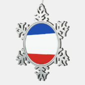 Flag Schleswig-Holstein Snowflake Weihnachten Zwie Schneeflocken Zinn-Ornament (Rechts)