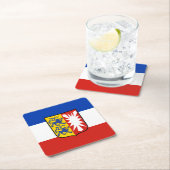 Flag Schleswig-Holstein Square Paper Untersetzer (Vor Ort)