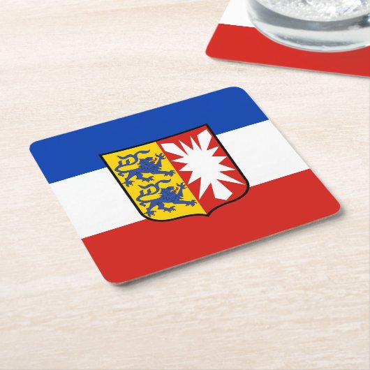 Flag Schleswig-Holstein Square Paper Untersetzer (angewinkelt)