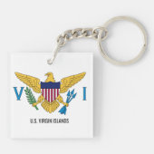 Flag-Schlüsselanhänger der US-Jungfrau Schlüsselanhänger (Rückseite)