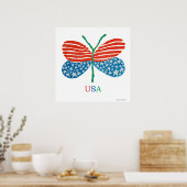 Flag-Schmetterling-Poster Poster (Küche)