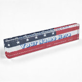 Flag-Schreibtisch Namensplakette