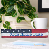 Flag-Schreibtisch Namensplakette