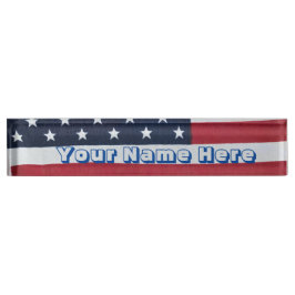 Flag-Schreibtisch Namensplakette