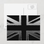 Flag Schwarz/Silbergrau-Gewerkschaft Jack Postkarte (Vorne/Hinten)