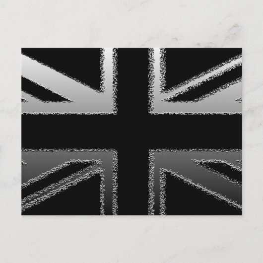 Flag Schwarz/Silbergrau-Gewerkschaft Jack Postkarte (Vorderseite)