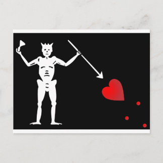 Flag Schwarze Beards (Edward Teach) Postkarte