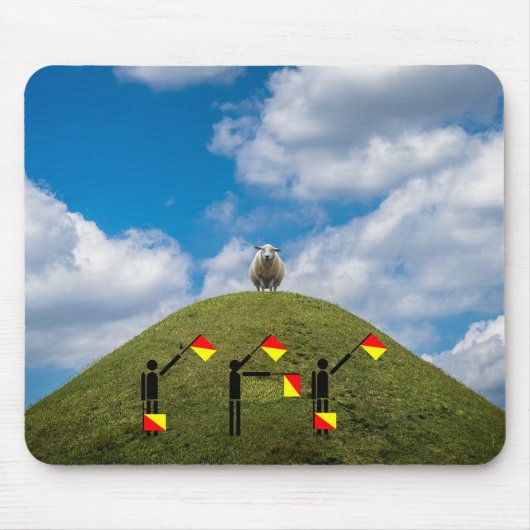 Flag Semaphore Quiz - Ewe Mousepad (Vorne)