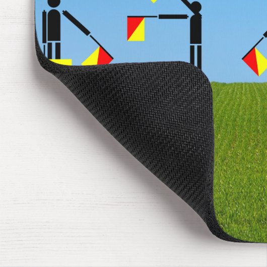 Flag Semaphore Quiz - Golf Mousepad (Ecke)