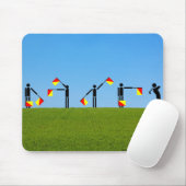 Flag Semaphore Quiz - Golf Mousepad (Mit Mouse)