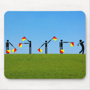 Flag Semaphore Quiz - Golf Mousepad